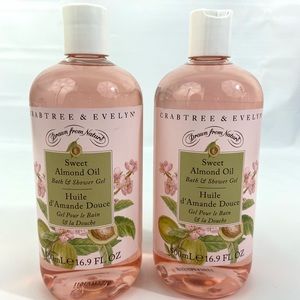 New 2 Crabtree & Evelyn Sweet Almond Body Gel Wash